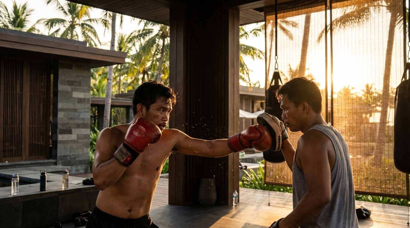 Boxing pad work
